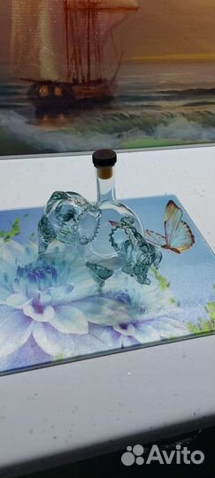 Штоф стеклянный Бык