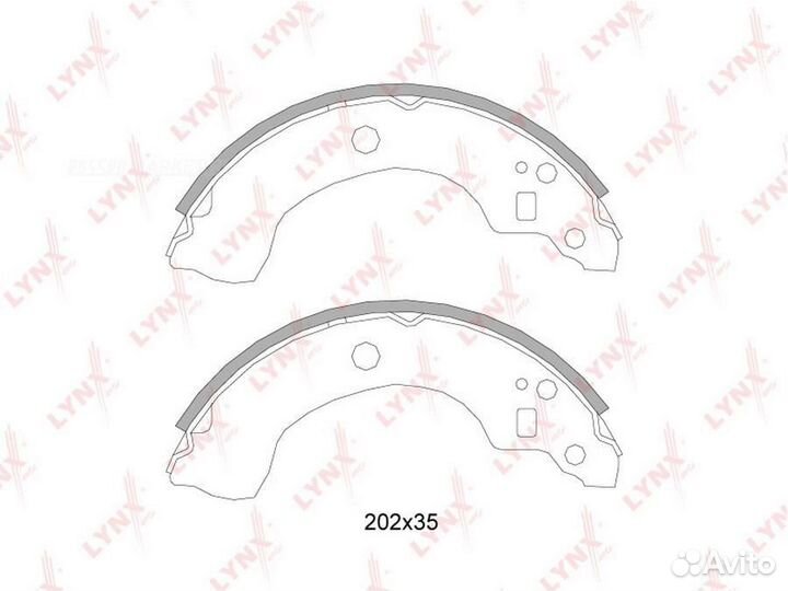 Lynxauto BS-5718 Колодки тормозные барабанные зад