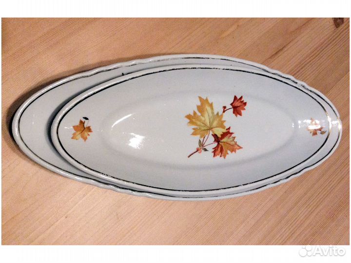 Селедочница “Кленовые листья” Дулёво СССР