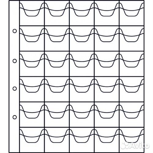 Листы для монет и бон формата Optima