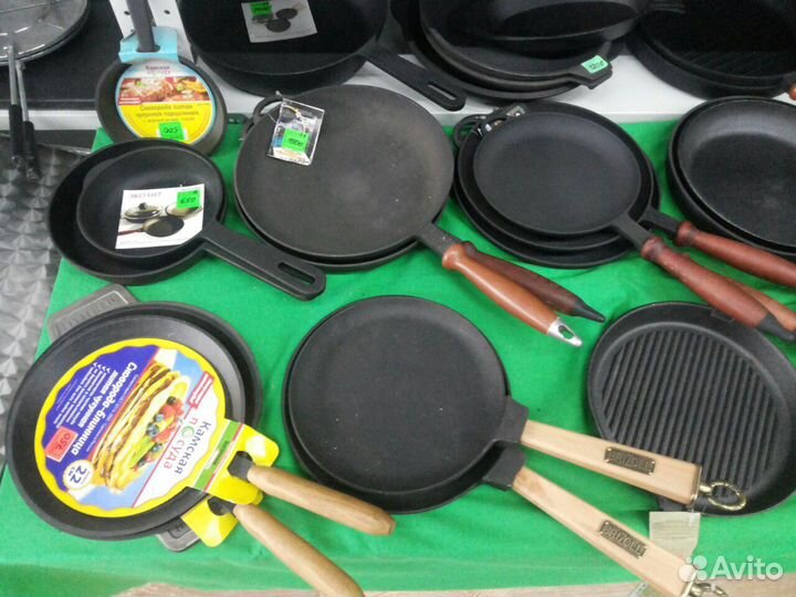 Чугунные сковороды,жаровни,сотейники