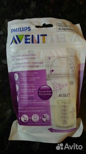 Пакеты для хранения грудного молока avent