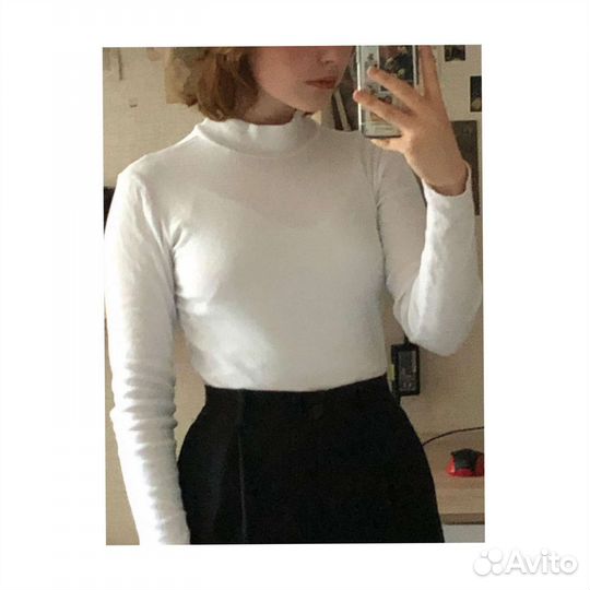 Белая женская водолазка 44-46