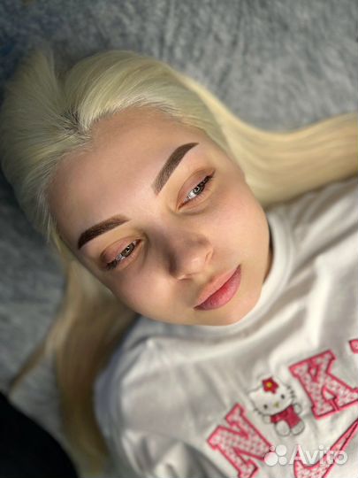 Перманент Пудровые брови