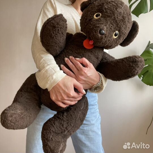 Медведь СССР игрушка мягкая опилки старинный