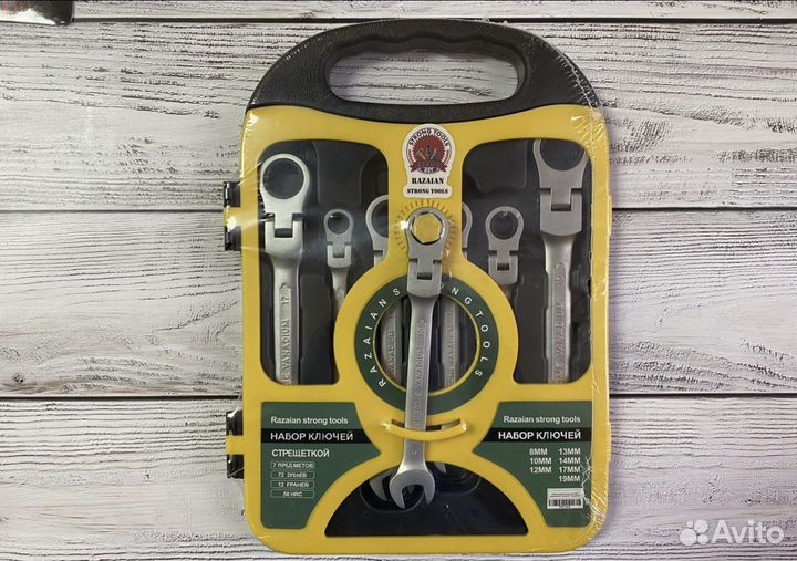 Ключи накидные с трещоткой и шарнирной головкой