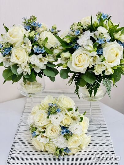 Свадебные букеты, оформление свадебного торжества