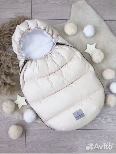 Конверт зимний в коляску (с прорезями)