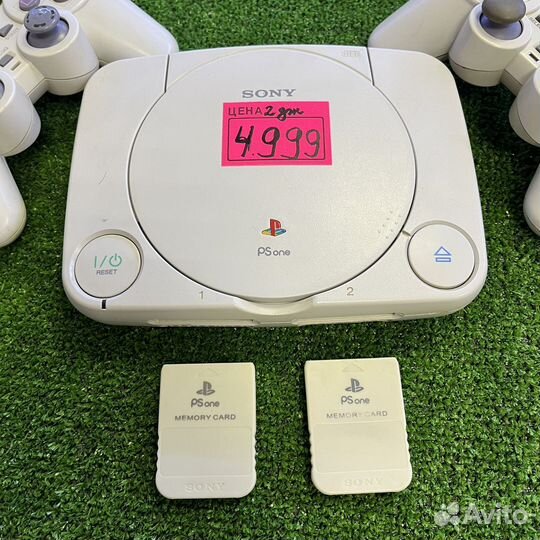 Sony PS1 slim + 2 джойстика