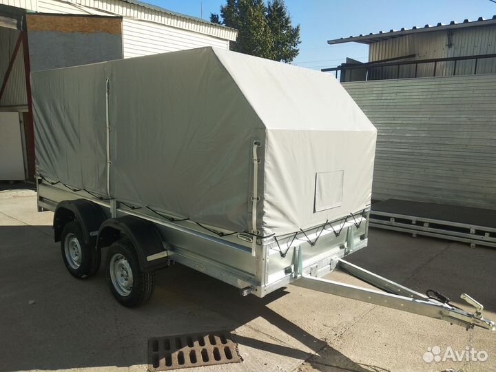 Прицеп 3,5*1,5 двухосный с тентом