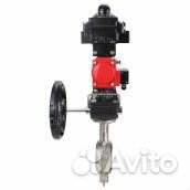 Затвор дисковый поворотный DN.ru WBV3232V-2W-Fb Ду65 Ру16, нержавеющая сталь 316L, уплотнение - Vito