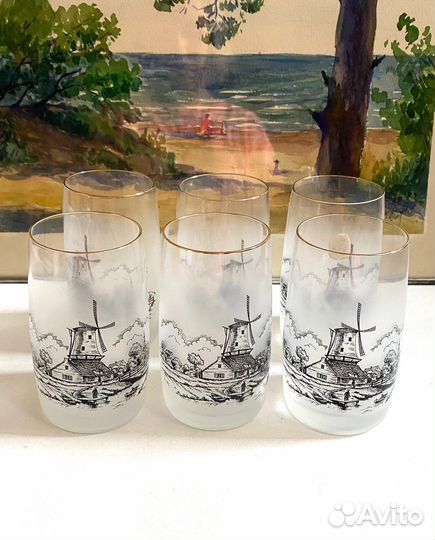 Стаканы времен СССР. Богемия. 6 шт