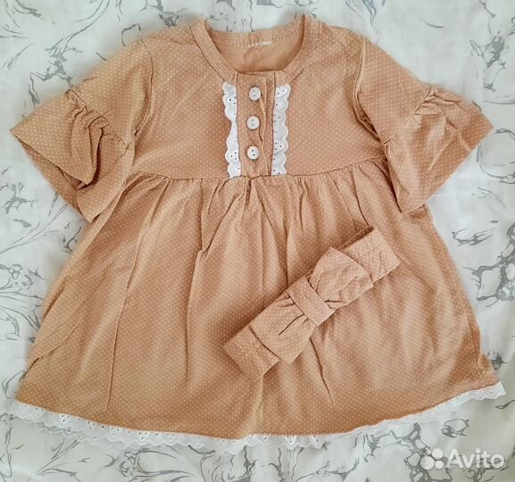 Платье на девочку с повязкой до 74 см Крутышок