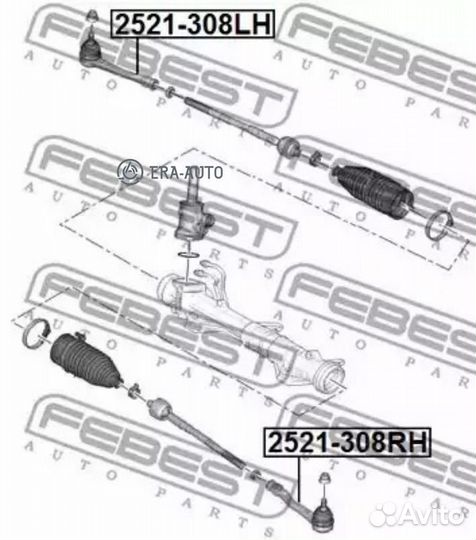 Febest 2521308LH Наконечник рулевой тяги перед пра