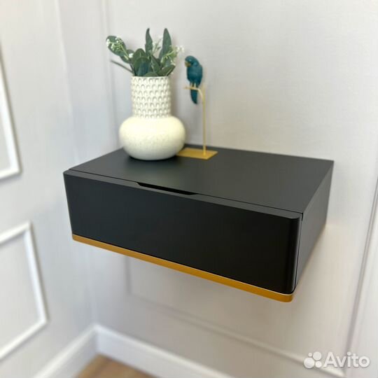 Тумба подвесная черная Bianko