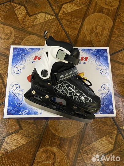 Коньки хоккейные 33-36, с сумкой