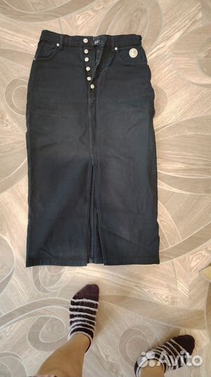 Джинсовая юбка длинная