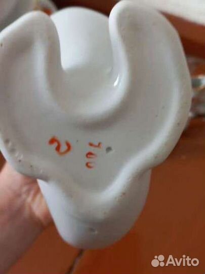 Графин рыбка и 6 рюмок рыбок