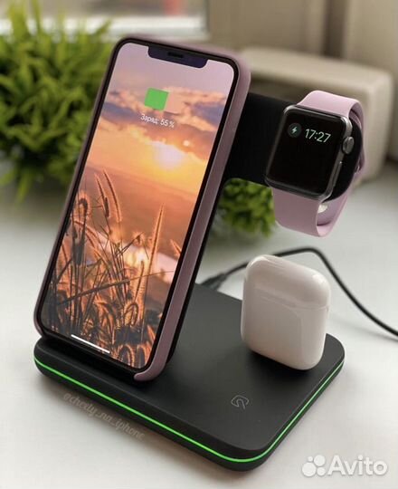 Беспроводная зарядка 3 в 1