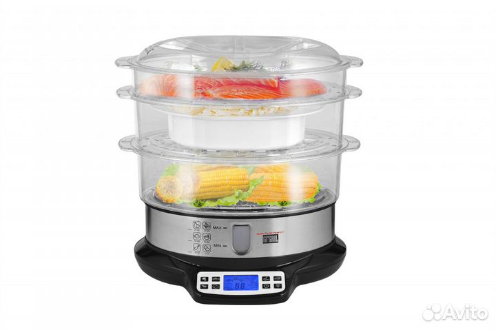 Пароварка gfgril GFS-7DSS, 9 л, чаша для риса