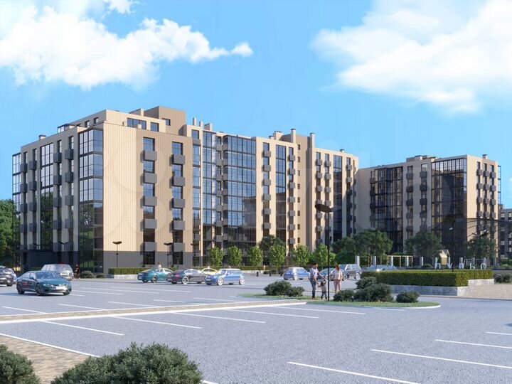 3-к. квартира, 75,8 м², 1/6 эт.