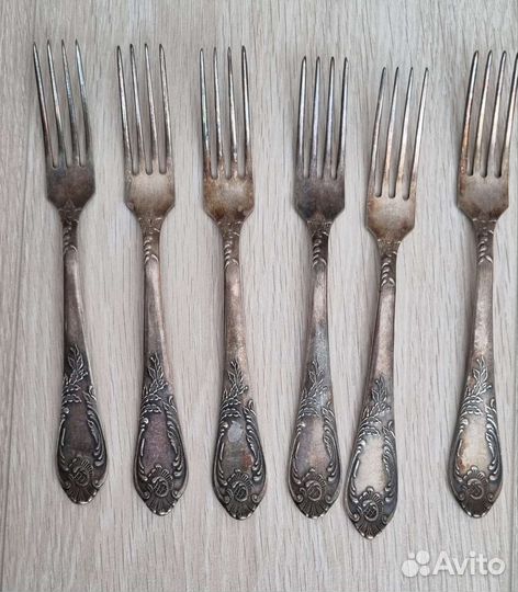 Вилки десертные мельхиоровые зиш