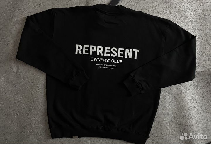Свитшот Represent черный оверсайз