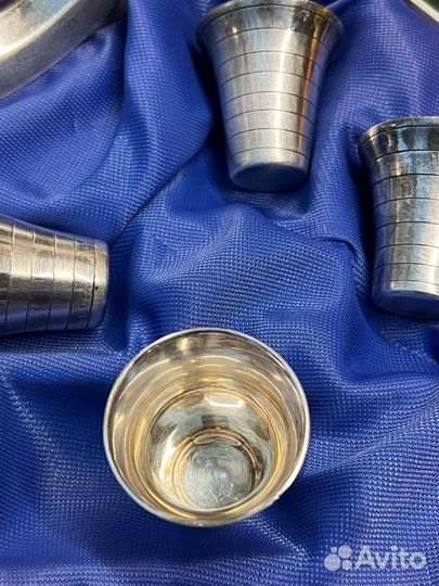 Коньячный набор. Мельхиор. Винтаж СССР