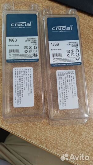 Оперативная память Crucial Ballistix DDR4 2x16 Гб