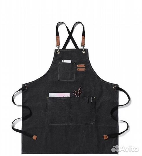 Фартук джинсовый для официанта, парикмахера
