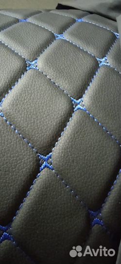 Экокожа стеганая ромб