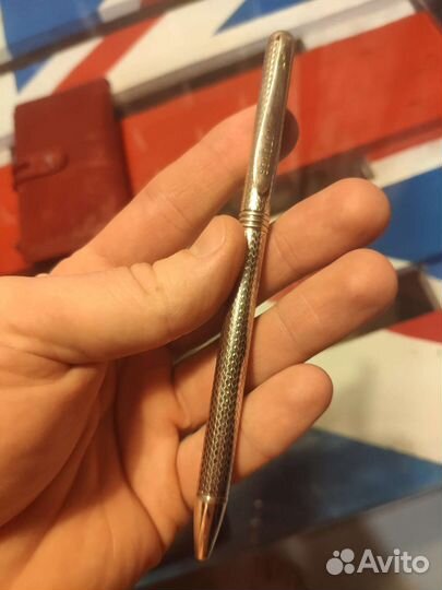 Ручка шариковая серебряная sokolov