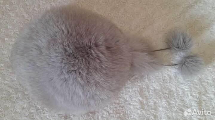 Шапка Женская,Зима,Натур. Мех: Песец + Норка Стриж