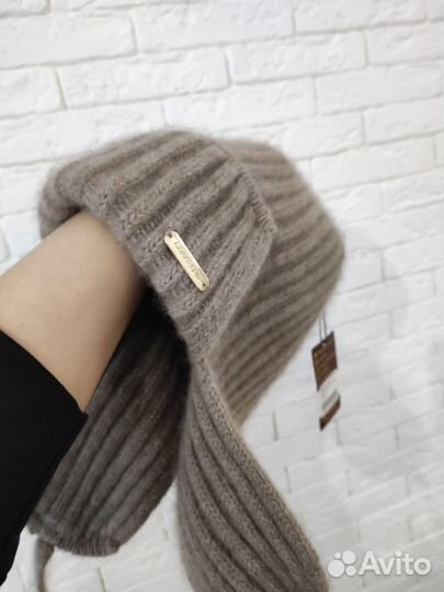 Шапка ушанка женская кашемировая