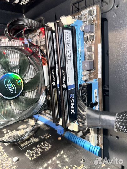 Мат плата asus p8h67+процессор+оперативка+башня