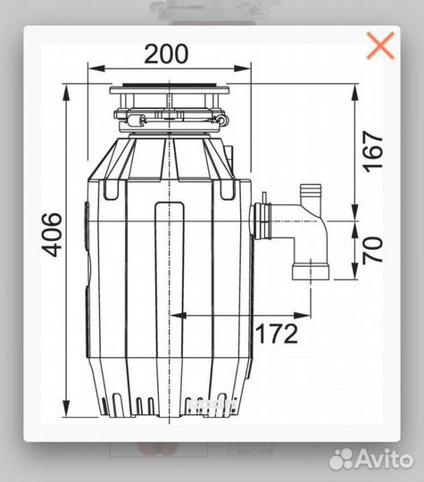 Измельчитель диспоузер Franke 125