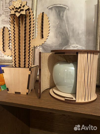 Декор шкатулка и кактус