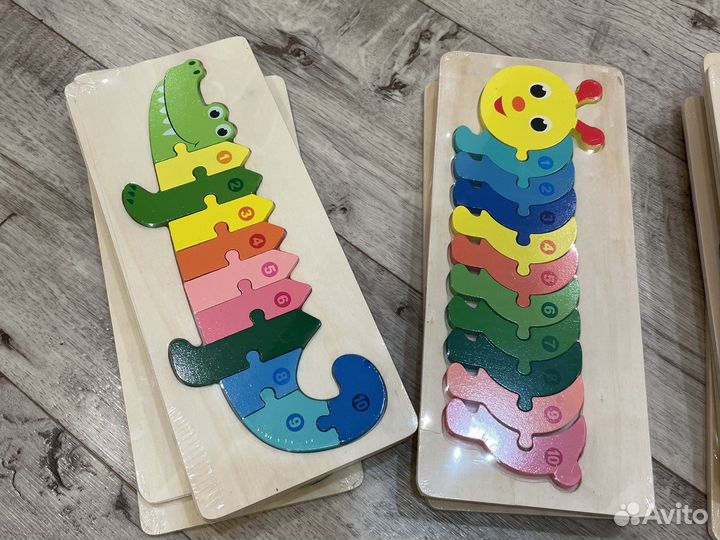 Деревянные пазлы новые