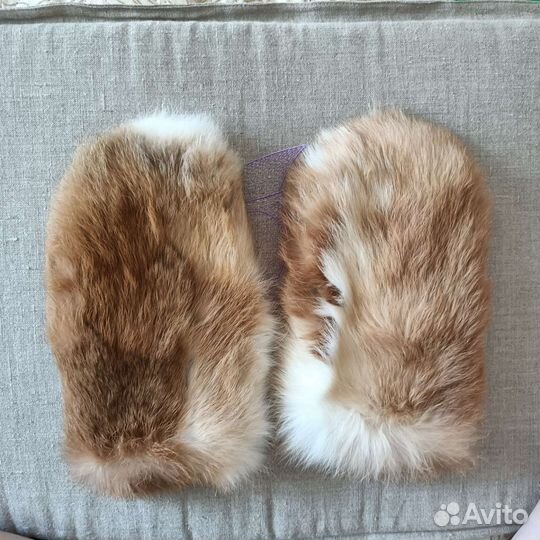 Меховые варежки (кролик)