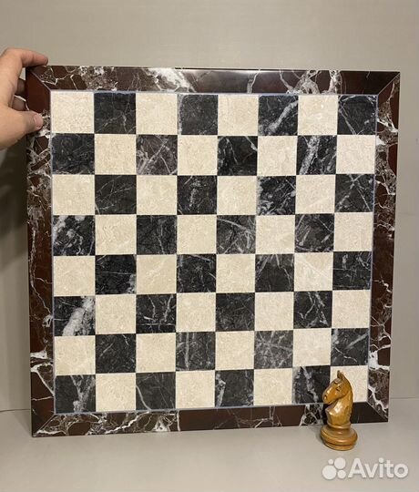 Шахматная доска крупная из мрамора, 47*47 см