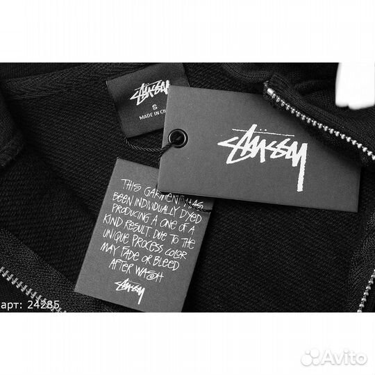 Зип худи stussy Черное