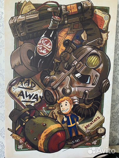 Картины по игре fallout на холсте и другие дизайны