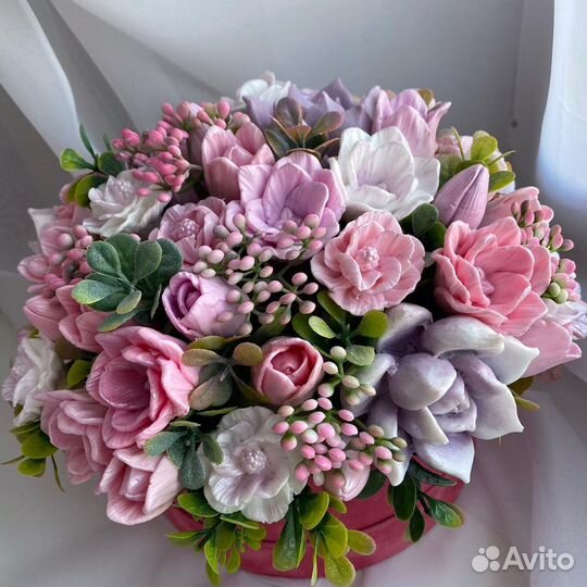 Цветы букет из мыло