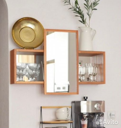 Полка настенная в ванную с зеркалом икеа