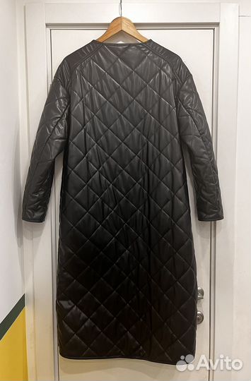 Пальто из экокожи xs