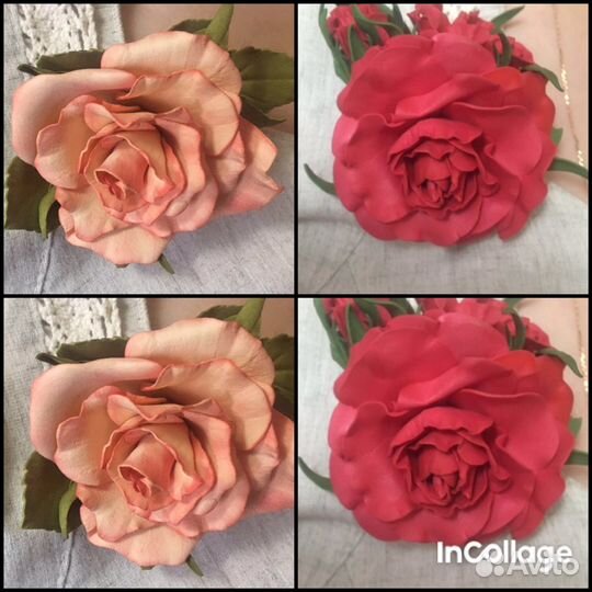 Заколки/броши новые из фоамирана