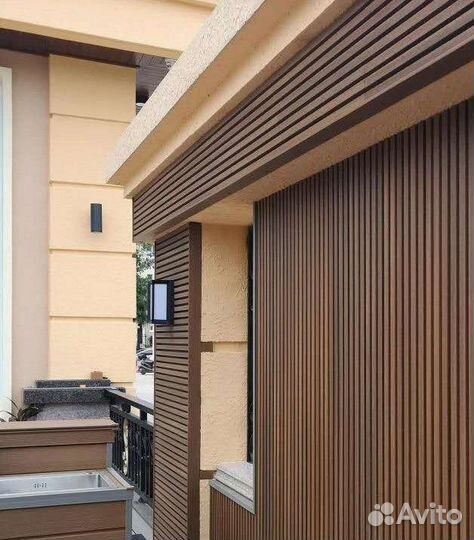 Фасадная панель из дпк 4000х219х26 мм, Орех