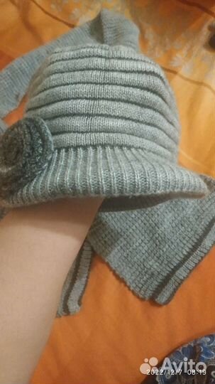 Комплект Польша,шарф и шапка 55-58