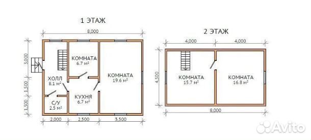 Дом из бревна 6х8