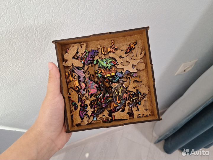 Деревянный пазл сова